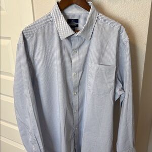 Men's George Blue Mini-Checkered Shirt size XL